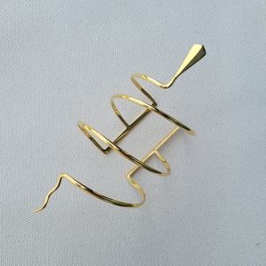 Snake spiral brass armlet upper arm band bracelet